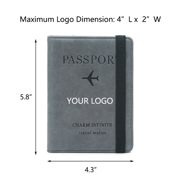 PU Leather RFID Passport Holder