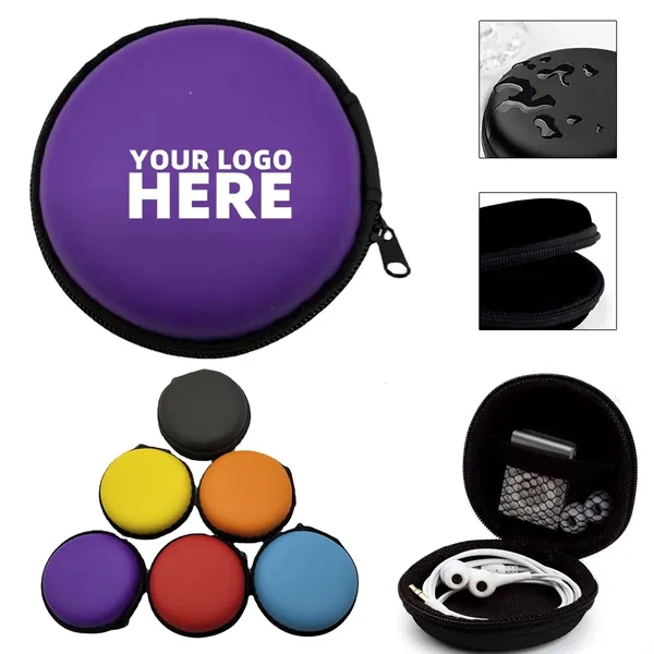 Round Earphone Case