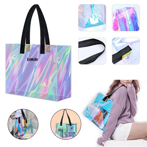 Holographic Stadium Iridescent PVC Women's Bag
