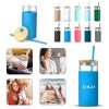 Glass Tumbler Straw Silicone Protective Sleeve Bamboo Lid