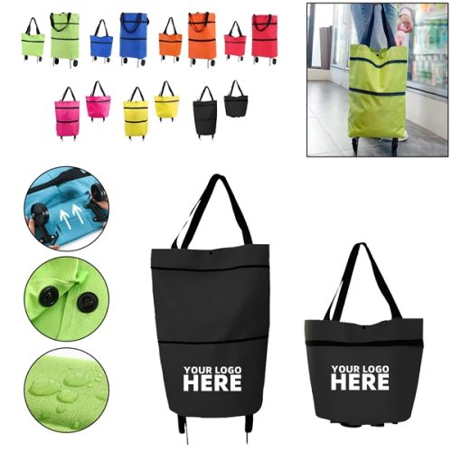 Folding Wheeled Shopping Tote
