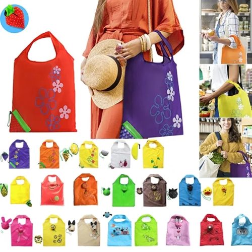 Cute Reusable Foldable Bag w/Pouch