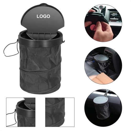 Portable Car Trash Can with Lid