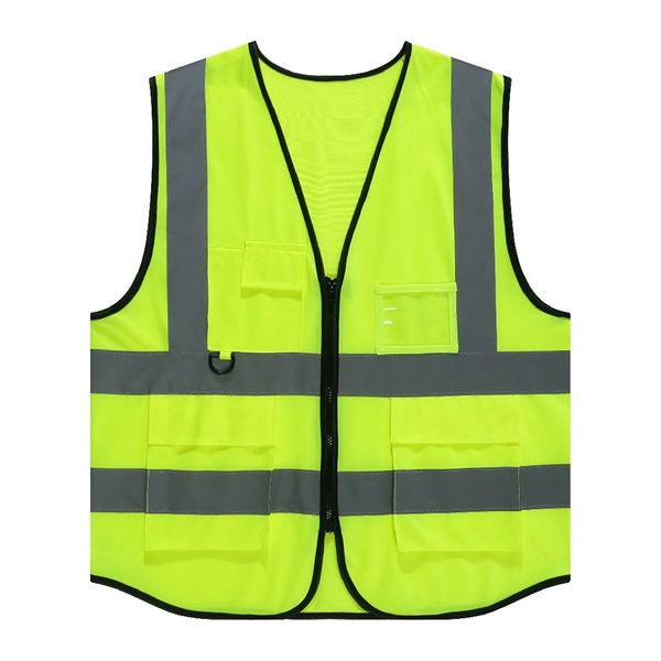 Reflective Safety Vest Zipper High Visibility