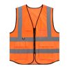 Reflective Safety Vest Zipper High Visibility