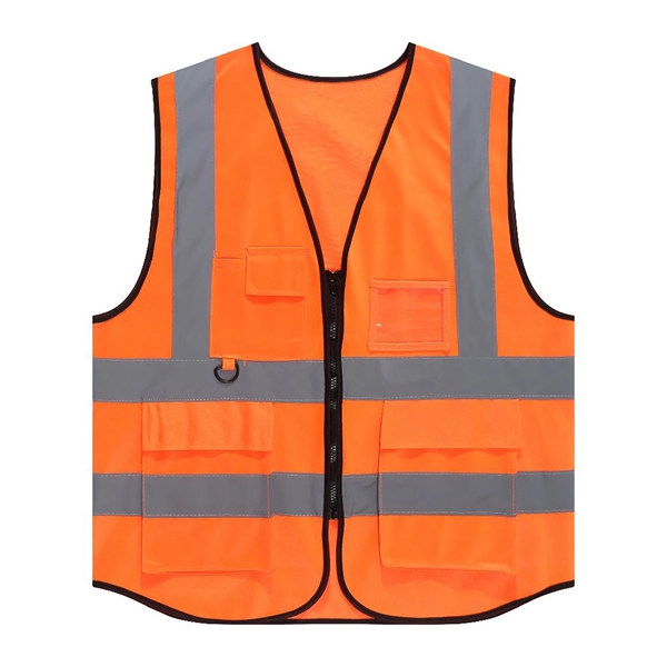 Reflective Safety Vest Zipper High Visibility