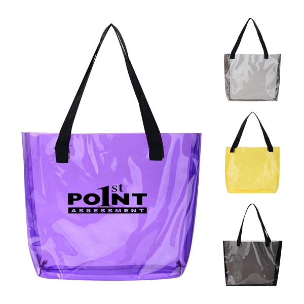 19.1 Semi-Clear Handbags Jelly Pvc Shoulder Tote Bag