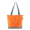 Two Tone Tote Zipper Bag With Mesh Pocket