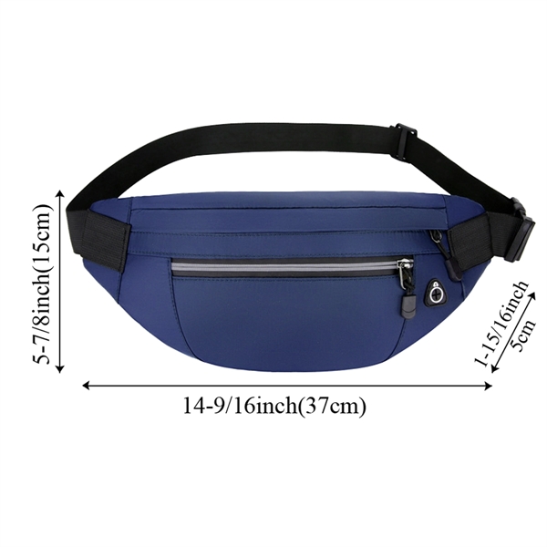 Waterproof Zippered Nylon Fanny Bag