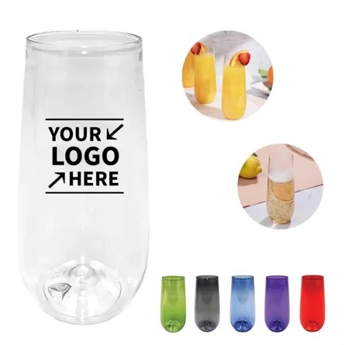 309033458 10 OZ Plastic Stemless Champagne Flute