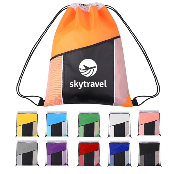 Two Tone Drawstring Packpack