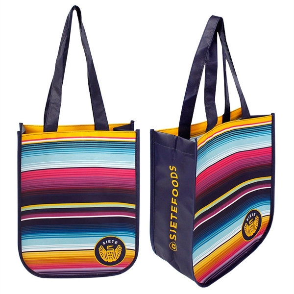 Small Laminated Waterproof Carryon Totes W/Round Corner