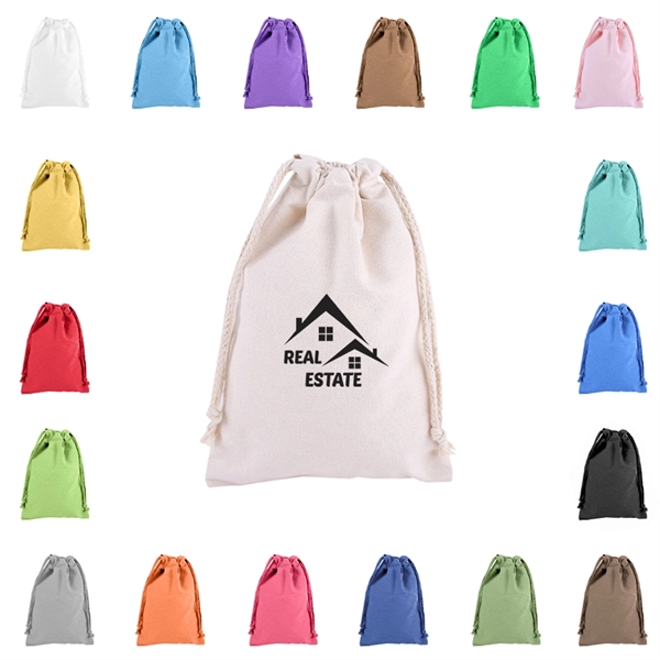 Medium Sized Canvas Drawstring Backpack