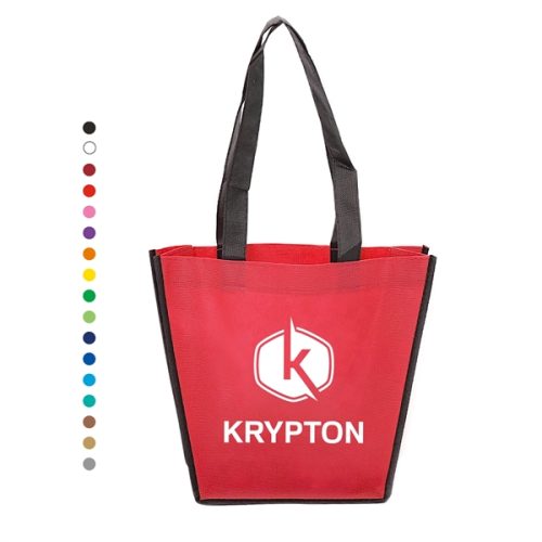 Trapezoidal Non-woven Grocery Bag W/Long Handle