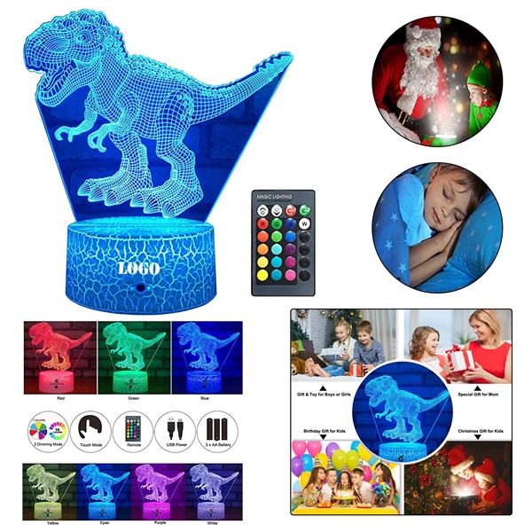 3D Dinosaur Night Light