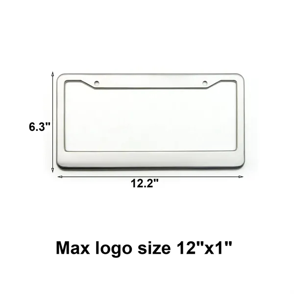 5.2 Stainless Steel License Plate Frame 2 Holes Metal Cover