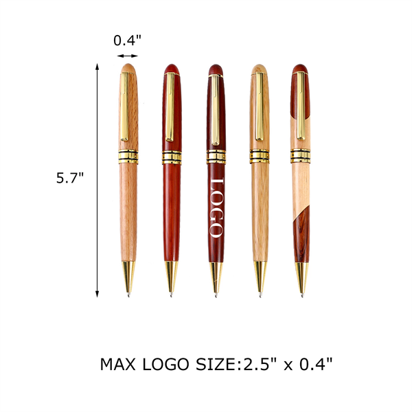 Gift Boxed Wooden Ballpoint Pen Writing Set