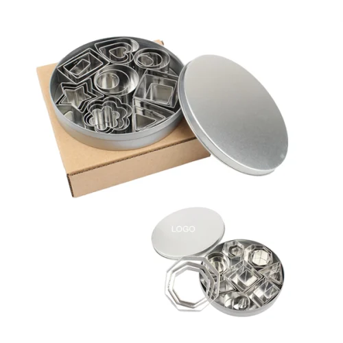 10 Cookie Cutters Set 24Pcs With Tin Box