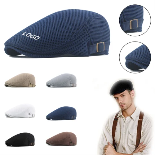 Men's Mesh Flat Cap Breathable Beret