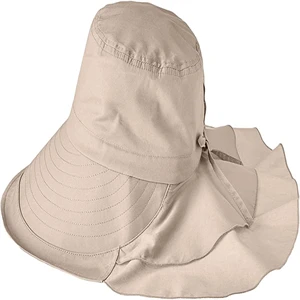 Wide Brim Safari Hat with Neck Flap