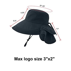 Wide Brim Safari Hat with Neck Flap