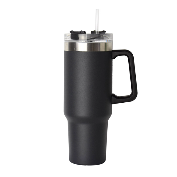 40 oz Tumbler Water Bottle With Straw Lid And Handle