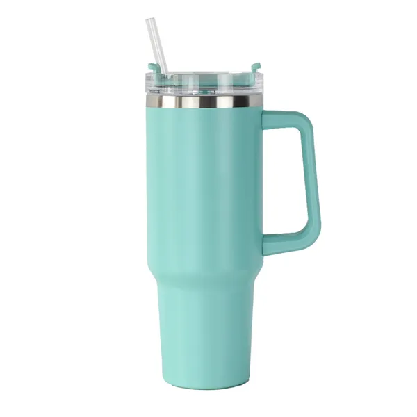 40 oz Tumbler Water Bottle With Straw Lid And Handle