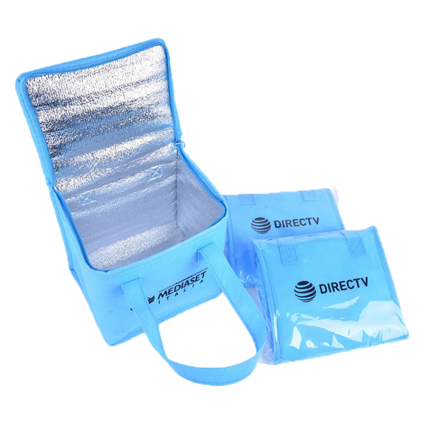 12 Non-Woven Cubic Lunch Bag With Id Slot