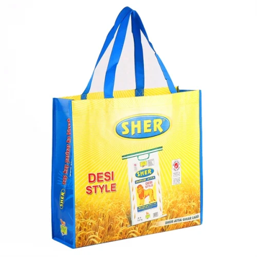 Custom Advertising Waterproof Laminated Shopper Bags