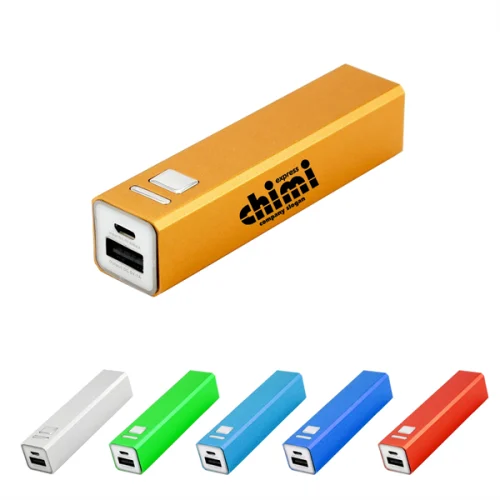 2600Mah Aluminium Tube Shape Shell Metal Power Bank