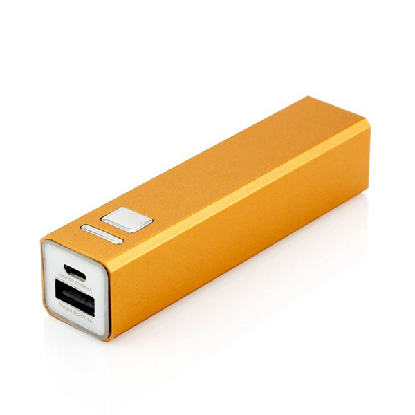 17.4 2600Mah Aluminium Tube Shape Shell Metal Power Bank