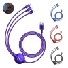 3-In-1 Retractable Usb Charging Data Cable Set