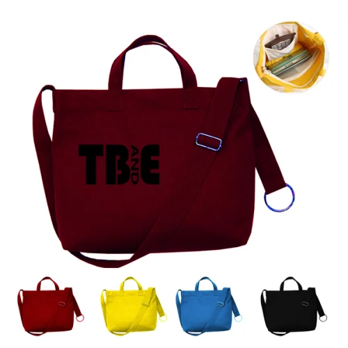 Polyester Cotton Canvas Sling Tote Bag