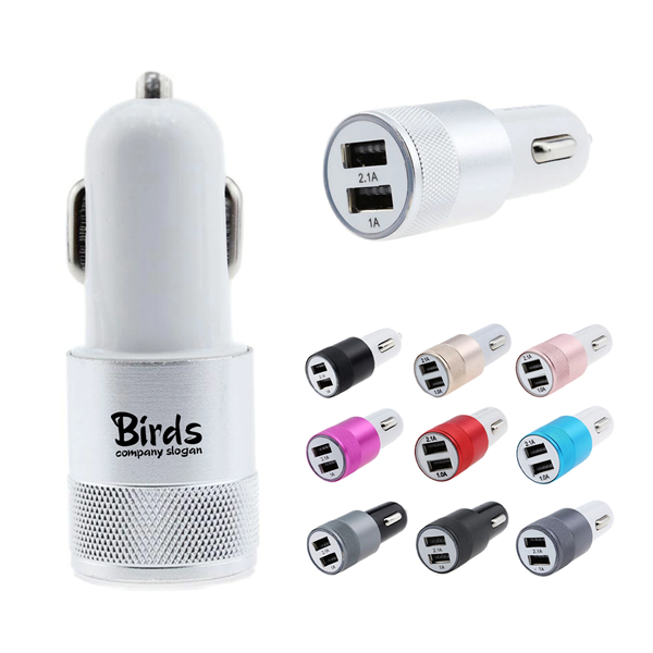 Car Charger Dual Usb Charging Head