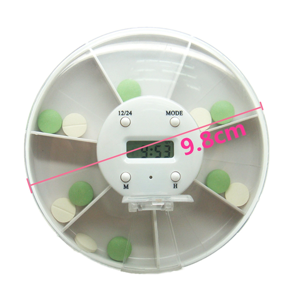 25.2 Round Digital Pill Organizer Box/Case