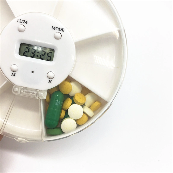 25.3 Round Digital Pill Organizer Box/Case