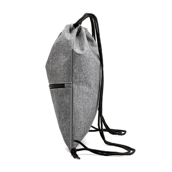 Drawstring Backpack With Zipper