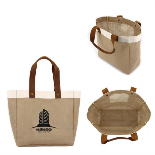 Heavy Duty Jute Burlap Shopping Bag