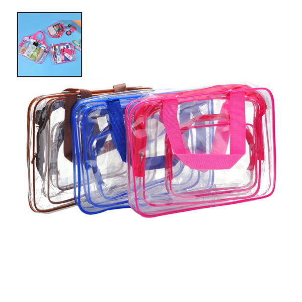 Clear Pvc Cosmetic Bag Set