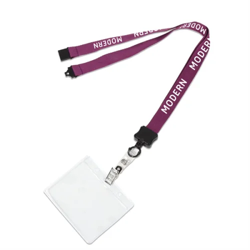 Custom 3/4" Polyester Lanyard W/ Id Badge Holder