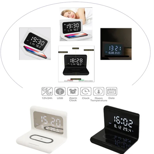 Desktop Alarm Clock Wireless Charger