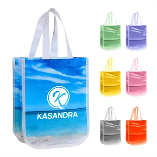 3.1 Laminated Round Bottom Non Woven Shopping Tote Bag