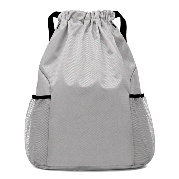 Drawstring Bag Backpack W/ Two Pocket