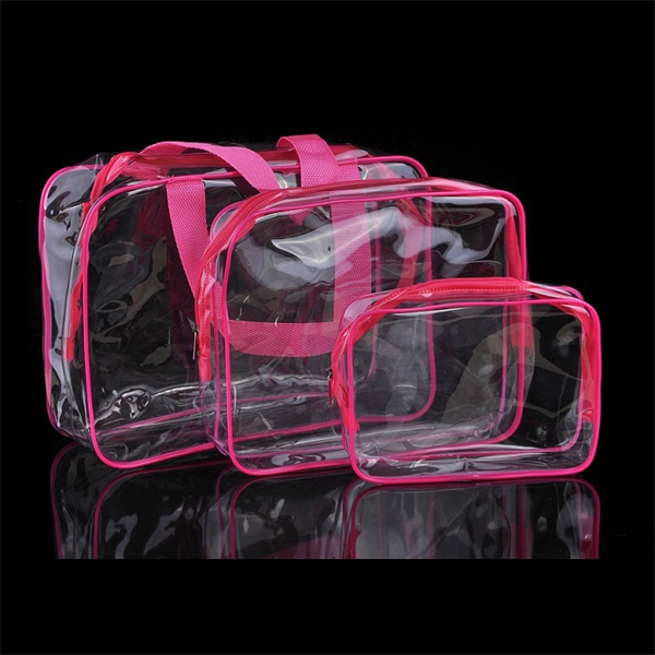 Clear Pvc Cosmetic Bag Set