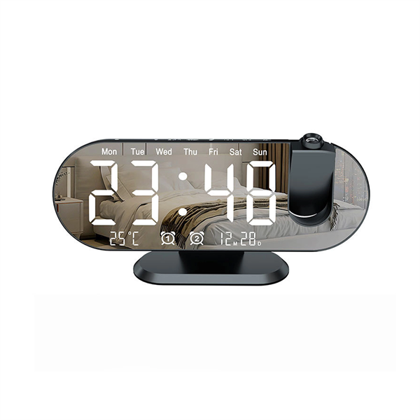Projection LED Mirror Alarm Clock
