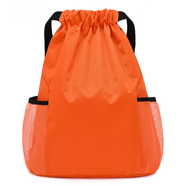 Drawstring Bag Backpack W/ Two Pocket