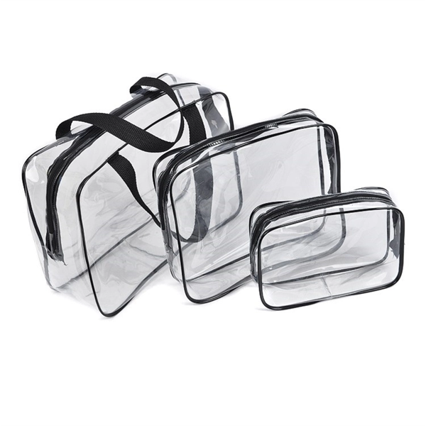 Clear Pvc Cosmetic Bag Set