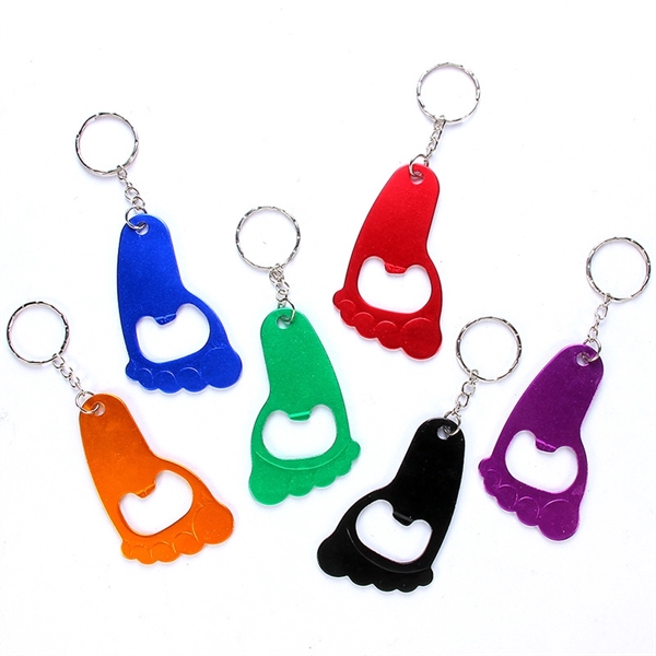 300065394 Bottle Opener With Foot Shaped Keychain