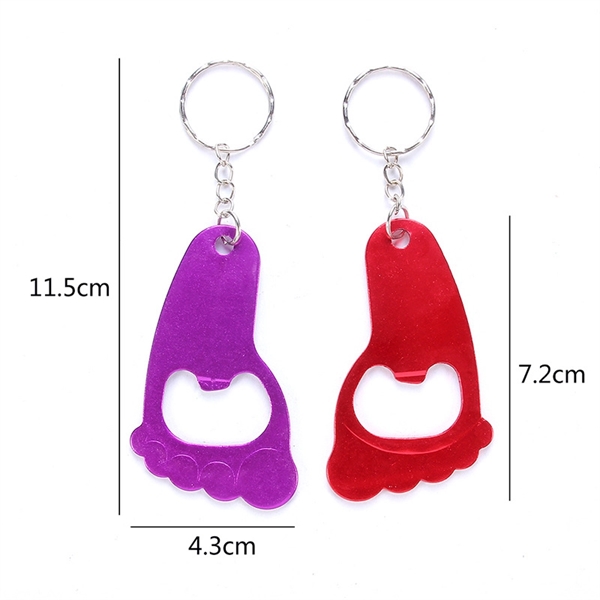 300065395 Bottle Opener With Foot Shaped Keychain