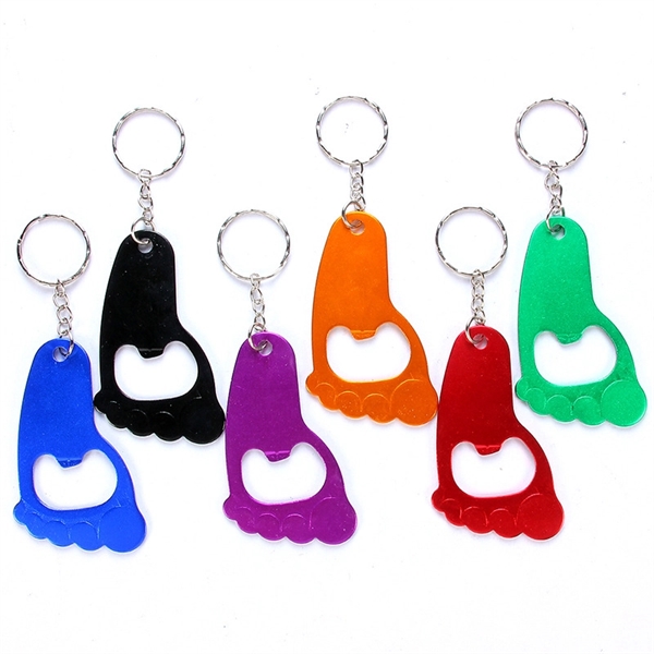 300065396 Bottle Opener With Foot Shaped Keychain